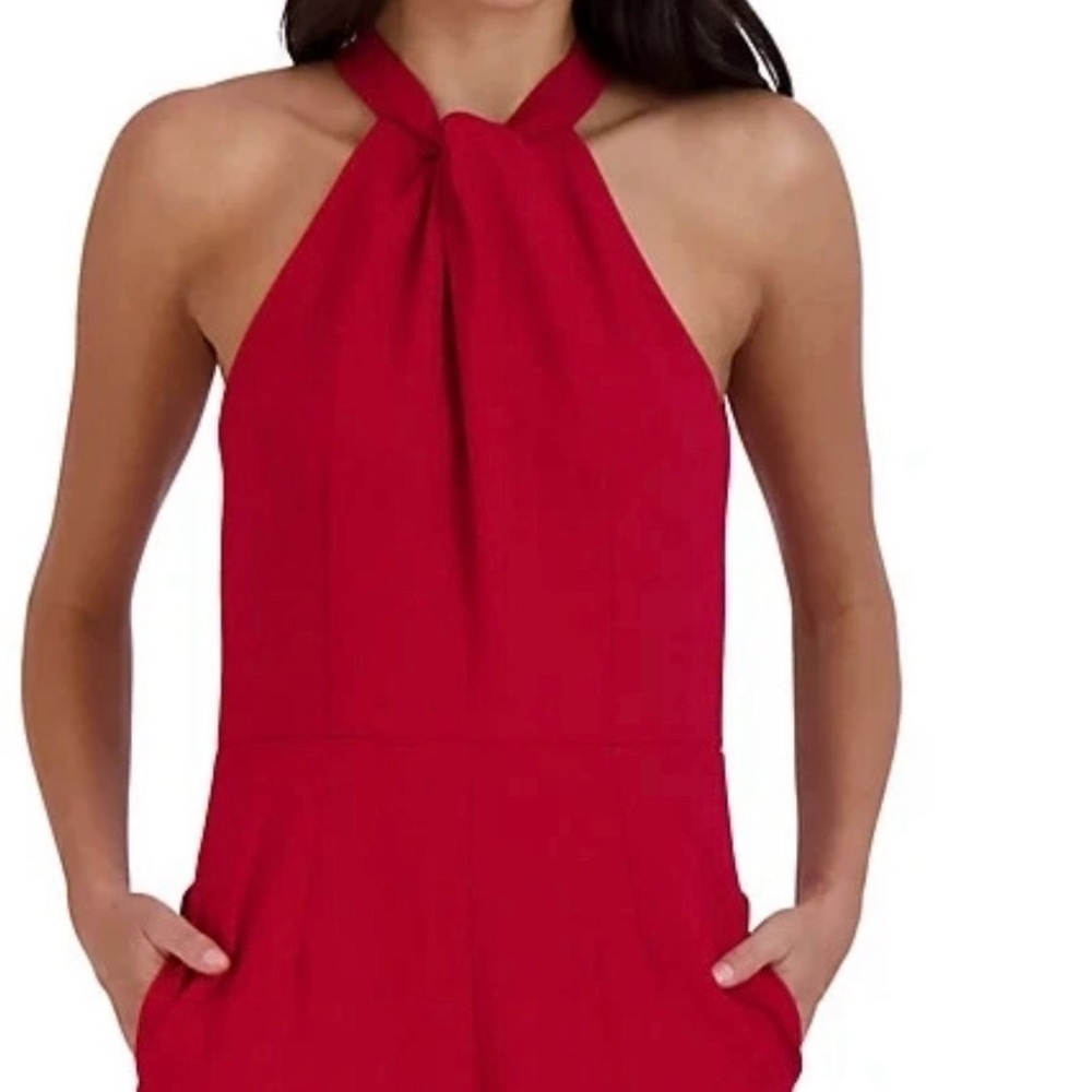 BRAND NEW Julia Jordan Halter Jumpsuit RED SZ 8 - Picture 2 of 4